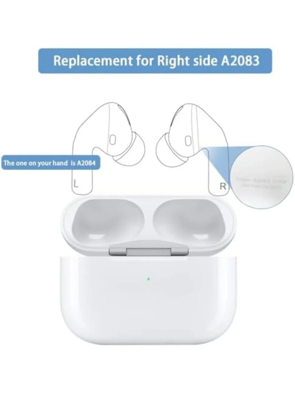 Single Right Earbud for AirPods Pro 1st Gen - OEM Replacement, Wireless Audio